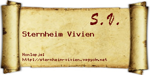 Sternheim Vivien névjegykártya